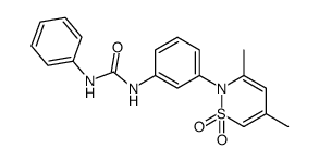 N-Phenyl-N-<3-(2,4-dimethyl-1,3-butadiene-1,4-sultamyl-N)-phenyl>-urea结构式
