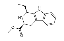 cis-(3-(methoxycarbonyl)-1,2,3,4-tetrahydro-9H-pyrido<3,4-b>indol-1-yl)(1-ethane)结构式