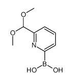 6-(二甲氧基甲基)吡啶-2-基硼酸结构式