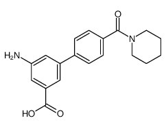 3-amino-5-[4-(piperidine-1-carbonyl)phenyl]benzoic acid结构式