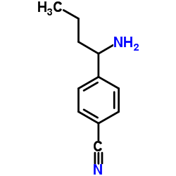 4-(1-Aminobutyl)benzonitrile结构式