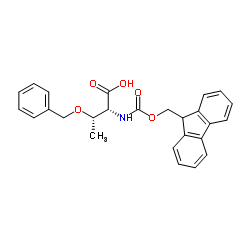 N-[芴甲氧羰基]-O-苄基-D-苏氨酸结构式