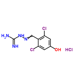 2-(2,6-Dichloro-4-hydroxybenzylidene)hydrazinecarboximidamide hydrochloride (1:1)结构式