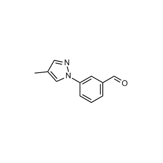 3-(4-甲基-1H-吡唑-1-基)苯甲醛结构式