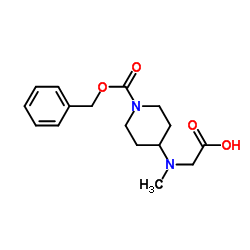 N-{1-[(Benzyloxy)carbonyl]-4-piperidinyl}-N-methylglycine Structure