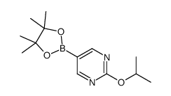 2-Isopropoxy-5-(4,4,5,5-tetramethyl-1,3,2-dioxaborolan-2-yl)pyrimidine结构式