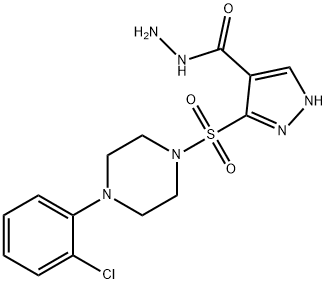 3-{[4-(2-chlorophenyl)piperazin-1-yl]sulfonyl}-1H-pyrazole-4-carbohydrazide picture