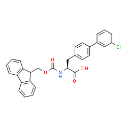 (S)-2-((((9H-芴-9-基)甲氧基)羰基)氨基)-3-(3'-氯-[1,1'-联苯]-4-基)丙酸结构式