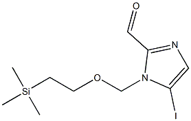 5-Iodo-1-(2-trimethylsilanyl-ethoxymethyl)-1H-imidazole-2-carbaldehyde结构式