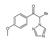2-bromo-1-(4-methoxyphenyl)-2-(1,2,4-triazol-1-yl)ethanone Structure
