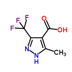 5-Methyl-3-(trifluoromethyl)-1H-pyrazole-4-carboxylic acid结构式