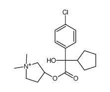 [(3S)-1,1-dimethylpyrrolidin-1-ium-3-yl] (2R)-2-(4-chlorophenyl)-2-cyclopentyl-2-hydroxyacetate Structure