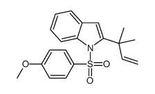 1-(4-methoxyphenyl)sulfonyl-2-(2-methylbut-3-en-2-yl)indole结构式