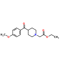 Ethyl [4-(4-methoxybenzoyl)-1-piperidinyl]acetate结构式