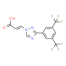 2-Propenoic acid, 3-[3-[3,5-bis(trifluoromethyl)phenyl]-1H-1,2,4-triazol-1-yl]-, (2E)- structure