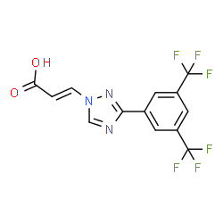 2-Propenoic acid, 3-[3-[3,5-bis(trifluoromethyl)phenyl]-1H-1,2,4-triazol-1-yl]-, (2E)- Structure