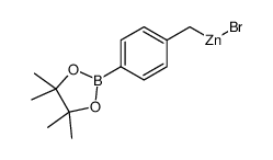 [4-(4,4,5,5-tetramethyl-1,3,2-dioxaborolan-2-yl)benzyl]zinc(II) bromide结构式