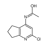 N-(2-chloro-6,7-dihydro-5H-cyclopenta[b]pyridin-4-yl)acetamide结构式