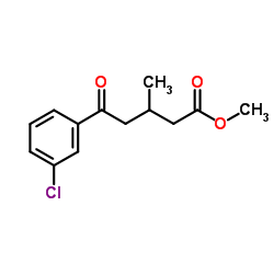 Methyl 5-(3-chlorophenyl)-3-methyl-5-oxopentanoate结构式