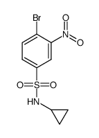 4-bromo-N-cyclopropyl-3-nitrobenzenesulfonamide structure