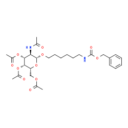 Benzyl-{6-[(2-acetamido-3,4,6-tri-O-acetyl-2-desoxy-β-D-galactopyranosyl)oxy]hexyl}carbamat structure