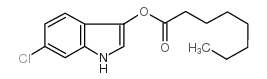 辛酸 6-氯-1H-吲哚-3-基酯结构式