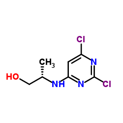 (S)-2-((2,6-dichloropyrimidin-4-yl)amino)propan-1-ol structure