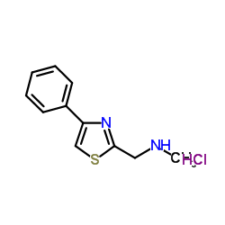 N-Methyl-1-(4-phenyl-1,3-thiazol-2-yl)methanamine hydrochloride (1:1) Structure
