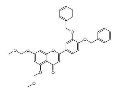 (3',4'-dibenzyloxy-5,7-dimethoxymethyl)flavone结构式