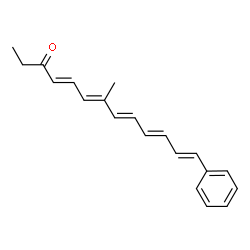 7-Methyl-13-phenyl-4,6,8,10,12-tridecapenten-3-one结构式