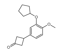 3-(3-(cyclopentyloxy)-4-methoxyphenyl)cyclobutanone Structure