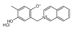 2-(isoquinolin-2-ium-2-ylmethyl)-5-methylbenzene-1,4-diol,chloride Structure