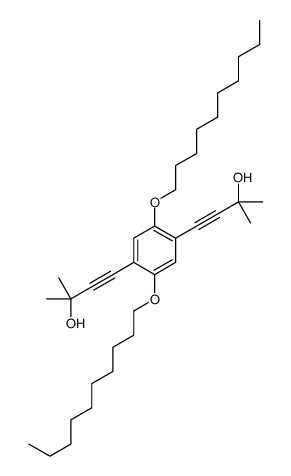 4,4''[2,5-BIS(DECYLOXY)-1,4-PHENYLENE]BIS[2-METHYL-3-BUTYN-2-OL] structure