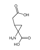 Cyclopropaneacetic acid, 2-amino-2-carboxy-, (1S-cis)- (9CI)结构式