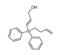 (E)-3-(But-3-enyl-diphenyl-silanyl)-prop-2-en-1-ol结构式