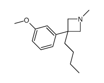 3-butyl-3-(3-methoxyphenyl)-1-methylazetidine结构式