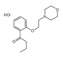 1-[2-(2-morpholin-4-ium-4-ylethoxy)phenyl]butan-1-one,chloride Structure