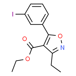 4-Isoxazolecarboxylicacid,3-ethyl-5-(3-iodophenyl)-,ethylester(9CI)结构式