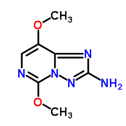 2-氨基-5,8-二甲氧基[1,2,4]三唑[1,5-c]嘧啶结构式