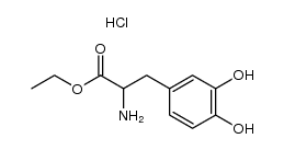 ethyl 2-amino-3-(3,4-dihydroxyphenyl)propanoate hydrochloride Structure