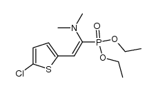 [2-(5-chlorocthiophen-2-yl)-1-dimethylaminovinyl]phosphonic acid diethyl ester结构式
