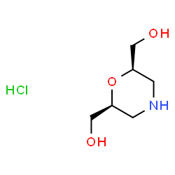 (2S,6R)-Morpholine-2,6-diyldimethanolhydrochloride Structure