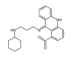 N-cyclohexyl-N'-(1-nitroacridin-9-yl)propane-1,3-diamine结构式