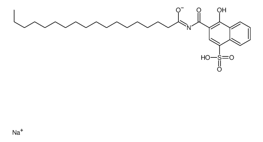 sodium 4-hydroxy-3-[[(1-oxooctadecyl)amino]carbonyl]naphthalenesulphonate结构式
