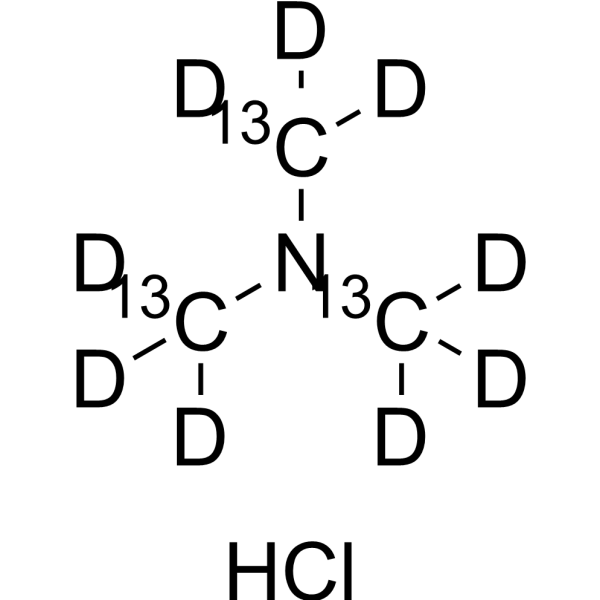 Trimethylammonium chloride-13c3,d9结构式