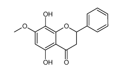 5,8-dihydroxy-7-methoxy-2-phenyl-chroman-4-one Structure