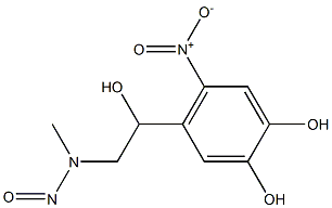 (-)-4-[1-Hydroxy-2-(methylnitrosoamino)ethyl]-5-nitro-1,2-benzenediol Structure