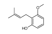 3-methoxy-2-(3-methylbut-2-enyl)phenol Structure