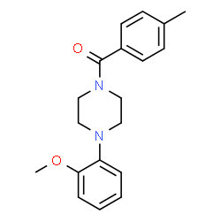 1-(2-methoxyphenyl)-4-(4-methylbenzoyl)piperazine结构式