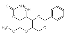 Glucopyranoside, methyl 4,6-O-benzylidene-, 2-(thiocarbamate), a-D- (8CI)结构式